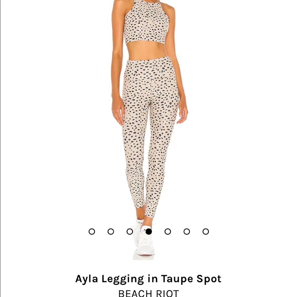 Beach Riot Ayla leggings in taupe spot